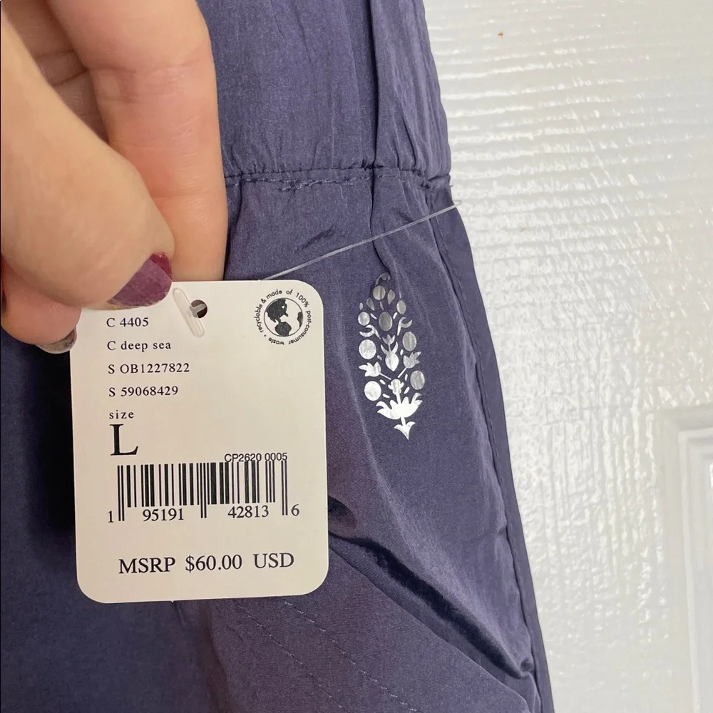 FREE PEOPLE MOVEMENT THE WAY HOME JOGGER PANTS DEEP SEA SIZE LARGE NWT